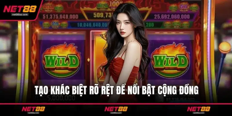 Tạo khác biệt rõ rệt để nổi bật cộng đồng