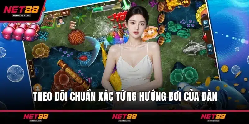 Theo dõi chuẩn xác từng hướng bơi của đàn